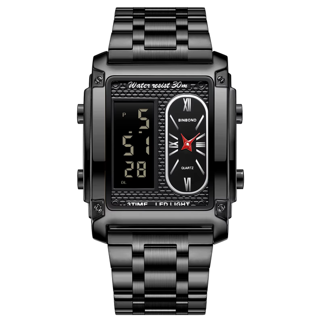Wholesale Fashion Waterproof Digital Square Sports Business Wristwatch Electronic Quartz Watch for Men