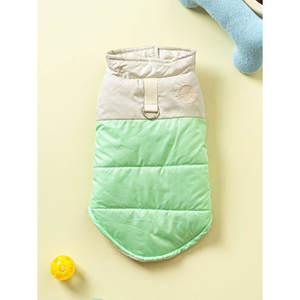 Chaleco acolchado verde clásico para mascotas XS XL XXL para otoño, Navidad y Halloween, ropa para perros con patrón sólido - Product Image 1