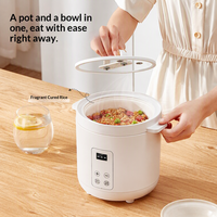 Mini-cuiseur à riz électrique multifonction intelligent avec minuterie, contrôle par application et écran tactile, design compact pour cuisine domestique