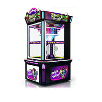 Machine d'arcade à monnayeur pour 4 joueurs avec système de rédemption de tickets, garantie 1 an, support anglais, thème Zombie Party pour centres commerciaux
