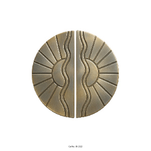 Poignée Ronde Julia à Design Rayon de Soleil, en Alliage d'Aluminium, Deux Pièces, Vente Directe Usine, Quincaillerie de Meuble, Commande en Gros - Product Image 1