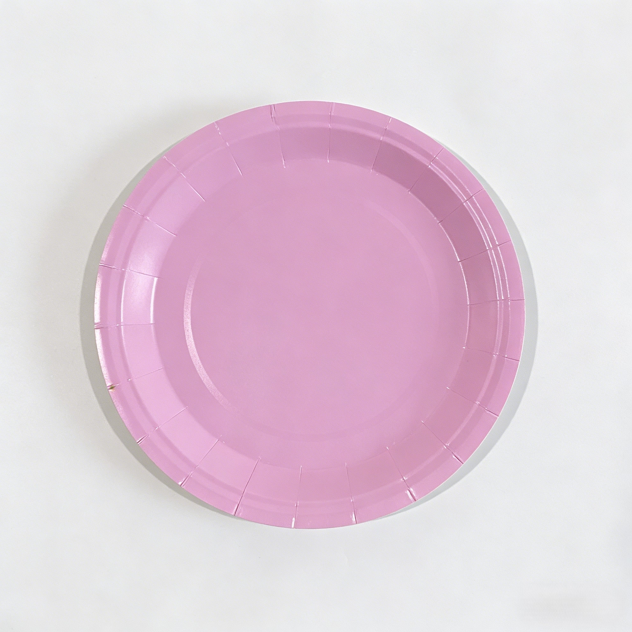 Plato de papel de 7 pulgadas * 10 piezas * Rosa claro