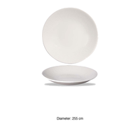 Assiette plate en bambou blanc 25,5 cm Churchill Relief White-12-Whbald25
