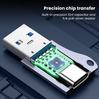 Adaptador OTG USB 3.0 Tipo C Hembra a Macho de Aleación de Aluminio, Nuevo, para Macbook, para S23/S22, Salida de CC Móvil