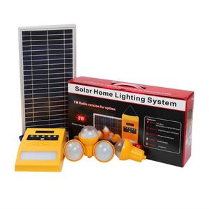 Solar <b>Home</b> Lighting System with FM Radio, Wall Light & 4 Pcs Led Bulb - Product Image 1