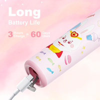 Cepillo de Dientes Eléctrico Recargable de Alta Calidad para Niños con Diseño de Dibujos Animados, Funciones Inteligentes, Carga Tipo-C y Cuidado Bucal