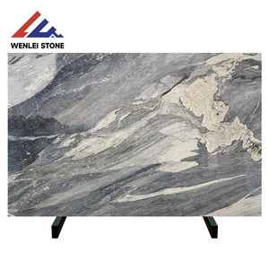 Dalles <span class=keywords><strong>de</strong></span> marbre gris <span class=keywords><strong>paysage</strong></span> naturel, luxe moderne, pour salle <span class=keywords><strong>de</strong></span> bain, cuisine, extérieur, avec veinage <span class=keywords><strong>aquarelle</strong></span> unique, pour mur d'accentuation <span class=keywords><strong>de</strong></span> villa <span class=keywords><strong>et</strong></span> hôtel - Product Image 1