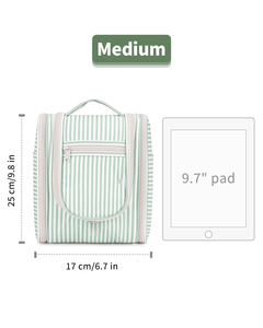 Bolsa <span class=keywords><strong>de</strong></span> Aseo Colgante <span class=keywords><strong>con</strong></span> Rayas Verdes para Mujer, Bolsa <span class=keywords><strong>de</strong></span> Viaje para Artículos <span class=keywords><strong>de</strong></span> Aseo, Bolsa <span class=keywords><strong>de</strong></span> <span class=keywords><strong>Maquillaje</strong></span>, Organizador <span class=keywords><strong>de</strong></span> Cosméticos - Product Image 6
