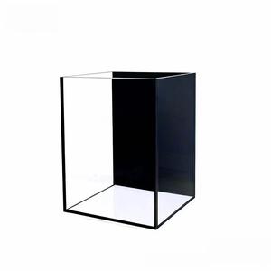 Ultraheldere glazen viskom met zwarte achterwand, ecologisch aquarium voor goudvissen voor thuisgebruik, ultraheldere viskom - Product Image 1
