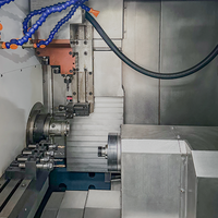Torno CNC de bancada inclinada de doble husillo de alta precisión DS46-36, tipo gangue, máquina de torneado automático