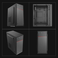 Caja de PC de Torre Media ATX MicroATX ITX Compatible con GPU de 305 mm, Enfriador de CPU de 150 mm, 7 Ranuras, Fuente de Alimentación Superior