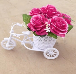 Decorazione per soggiorno interno <span class=keywords><strong>in</strong></span> seta <span class=keywords><strong>fiore</strong></span> di plastica Bouquet di fiori artificiali decorazione per <span class=keywords><strong>auto</strong></span> piccola decorazione <span class=keywords><strong>in</strong></span> vaso - Product Image 3