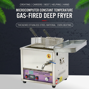 Friteuse à gaz à économie d'énergie avec trous de dissipation de chaleur supérieurs pour prolonger la durée de vie de la machine - Product Image 3