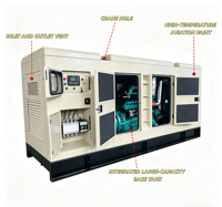 Generador Diésel de Bastidor Abierto de 200kW 250kVA Equipado con Motor SHANGCHAI Original para Suministro de Energía de Emergencia In Situ