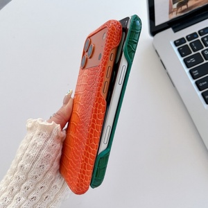 เคสโทรศัพท์มือถือลายหนังจระเข้สุดหรู ฝาหลังแข็ง สำหรับ iPhone 11 12 13 14 15 16 17 pro max ของแท้จากโรงงาน - Product Image 3