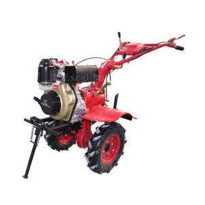 कृषि शक्ति 9hp रोटरी खेती हाथ उपकरण मशीन पावर टिलर 12 एचपी पैदल ट्रैक्टर