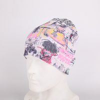 Gorro de Punto Personalizado al por Mayor con Logotipo, Estilo Y2K, Estampado Completo, Unisex, para Invierno