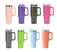 Thermos en acier inoxydable 304 de 40 oz, tasse de voiture de nouvelle génération avec poignée, gobelet portable pour glace, gobelet à bec