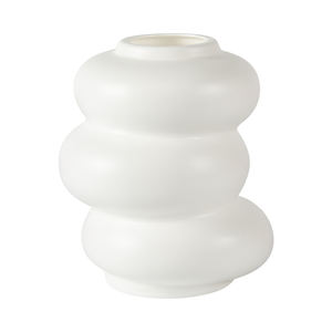 Yicai रचनात्मक डोनट फूल के बर्तन थोक सफेद लिविंग रूम मोटा रचनात्मक अनुकरण सिरेमिक पानी भंडारण प्लास्टिक वेस - Product Image 3