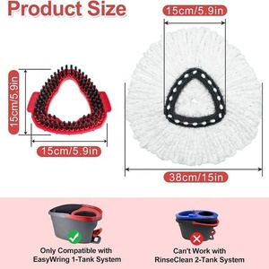 Pièces de rechange pour aspirateur Smart Home Remplacement de vadrouille en microfibre pour têtes de vadrouille Vileda O-cedar 360 EasyWring Fit Velidas - Product Image 2