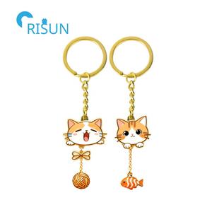 Op Maat Gemaakte Panda Kat Haai Astronaut Bungelend Scharnier Scharnierende Charme Llavero Sleutelhanger Ring Sleutelhanger Custom Bengelen Charme Sleutelhanger - Product Image 4