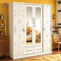 Armoire de chambre en acier à cinq portes, démontable, résistante à l'humidité, écologique, durable, usage commercial