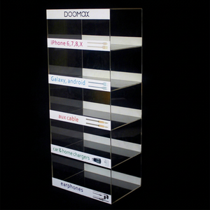 Acrylic Tiered Display <b>Rack</b> 5-Shelf Vertical Freestanding Modern Phone Accessories Counter - Product Image 1