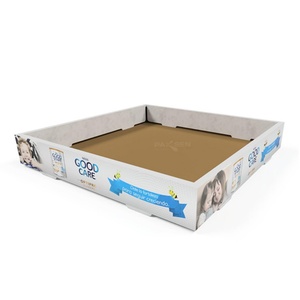 Portable Pink Cardboard Display Stand for POS Eco-Friendly Foldable <b>Counter</b> Top Display - Product Image 1