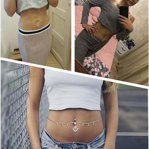 Hot Bán 316L Thép Không Gỉ Không Dị Ứng Zircon Hoa Bạc Mạ Eo Chuỗi Ưa Thích Bụng Vòng Cho Trẻ Em Của Đám Cưới - Product Image 6