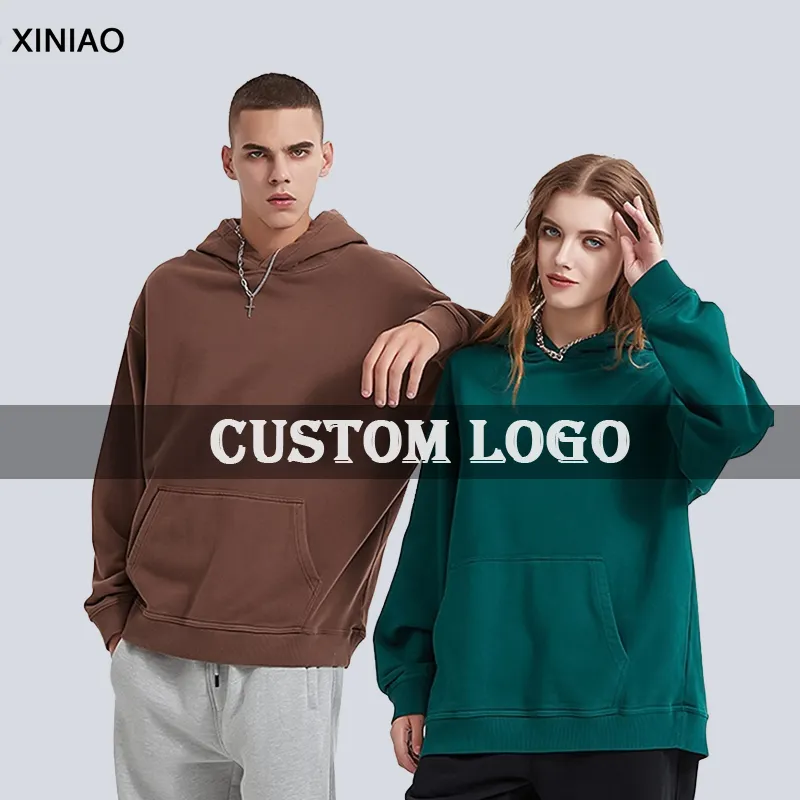 Custom Design Your Own Brand Hoodies Long Sleeve Men's Cotton Pullover Hoodies