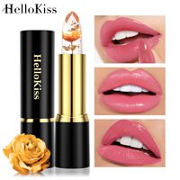 Rouge à lèvres hydratant HelloKiss à changement de couleur avec feuille d'or, effet de décoloration et d'amélioration de la couleur, 3,2g, Fleur de gelée chaude