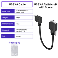 Câble USB 3.0 Micro B ULT-unite à âme en cuivre pur avec vis de verrouillage en acier inoxydable pour connexion d'appareil photo