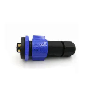 Placa de conector impermeable autoblocante M19 con enchufe rápido de 4 núcleos y conector de desenchufe 15A enchufe certificado actual