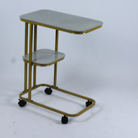 Table basse avec cadre moderne en métal et verre, de qualité supérieure, pour salon