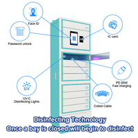 Casier de recharge intelligent pour téléphone portable et ordinateur portable avec écran Android 10 pouces, interface API et kiosque de recharge rapide PD 65W