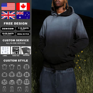 Sudadera con Capucha KingSen Personalizada para Hombre, Otoño-Invierno, 100% Algodón, Estilo Vintage Lavado, Ecológica, Corte Holgado, con Forro Estampado - Product Image 2