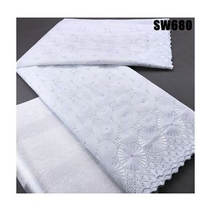 Tela de encaje real inglés, gasa suiza, encaje bordado de algodón - Product Image 3