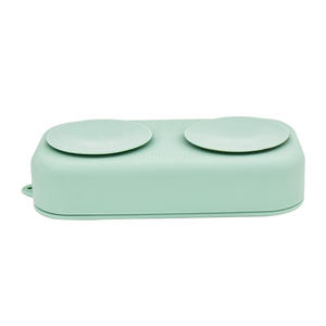 Boîte à lunch pliable en silicone sans BPA, étanche, avec ventouses, cuillère et fourchette incluses, pour la vente en gros - Product Image 4