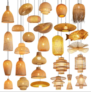 Lampade a Sospensione Artigianali in Bambù Naturale e Rattan, <span class=keywords><strong>Lampadari</strong></span> Moderni Personalizzati a Risparmio Energetico con Luce Bianca Calda per Camera da Letto - Product Image 4