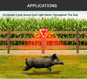 Détecteur de mouvement à lumière stroboscopique solaire <span class=keywords><strong>alarme</strong></span> solaire extérieure 129db sécurité sonore sirène lumineuse IP65 étanche contrôle Animal - Product Image 4