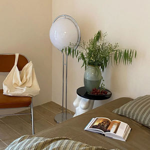 Lampada da Terra Nordica Moderna Minimalista per <span class=keywords><strong>Soggiorno</strong></span> e Camera da Letto, in Metallo e Acrilico, LED di Alta Qualità, Nuovo Design Stabile Orbit Chrome - Product Image 5