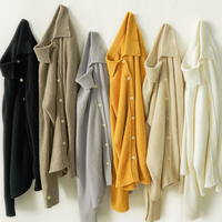 Pull en cachemire pour femmes, cardigan à boutons, manches longues, pull en cachemire pour femmes
