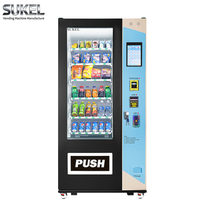 Distributeur automatique réfrigéré intelligent SUKEL avec écran tactile (10 pouces), refroidissement par compresseur, gestion basée sur le cloud, et fonction de change de monnaie - Product Image 1