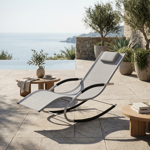 Sedia <span class=keywords><strong>da</strong></span> Giardino Moderna Portatile con Telaio in Acciaio Rinforzato 2*1, Rete Traspirante, Verniciata a Polvere, Smontabile (KD) per Piscina e Parco - Product Image 4