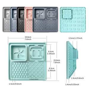 Food Grade Silicone Pet Plates and Slow Food Mats <b>Cat</b> and Dog Tableware Utensils with Suction Cups Comfortable Bowls & <b>Feeders</b> - Product Image 3