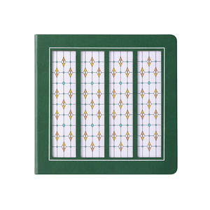 Agenda en cuir PU avec motif vitrail imprimé, reliure cousue, idéal pour un cadeau - Product Image 2