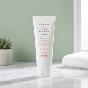 S.NATURE Crema Espuma de Arroz Aqua 80ml |   Limpiador Facial Coreano Más Vendido para Todo Tipo de Piel con Ingredientes de Arroz - Product Image 1