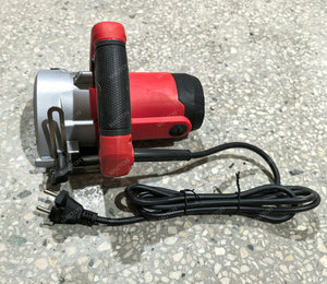Coupe-marbre électrique 110/220V, scie circulaire portative pour la coupe de pierre, de carrelage et de bois, rouge avec base réglable - Product Image 3