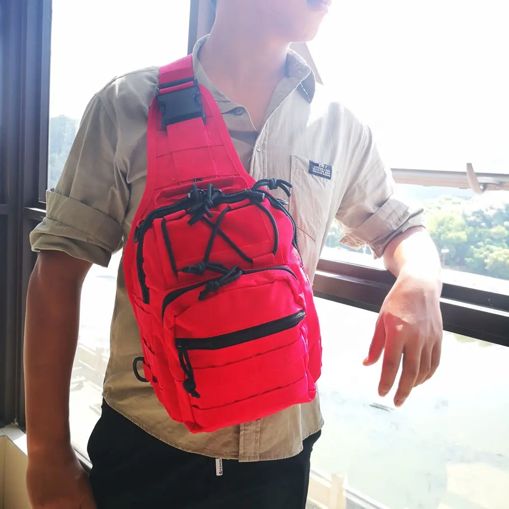 2023 Custom Pink Camouflage Red Blue Hiking Tactical Small Messenger Crossbody Shoulder Sling Bag