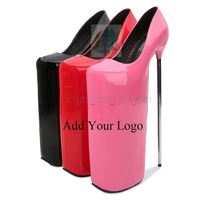 Chaussures de strip-teaseuse noires 30 talons très hauts plateforme sexy escarpins exotiques danse sur poteau chaussures de mode pour femmes